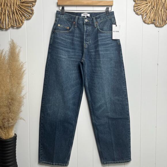 Re/Done Dark Blue Flare Jeans - Picture 2 of 7